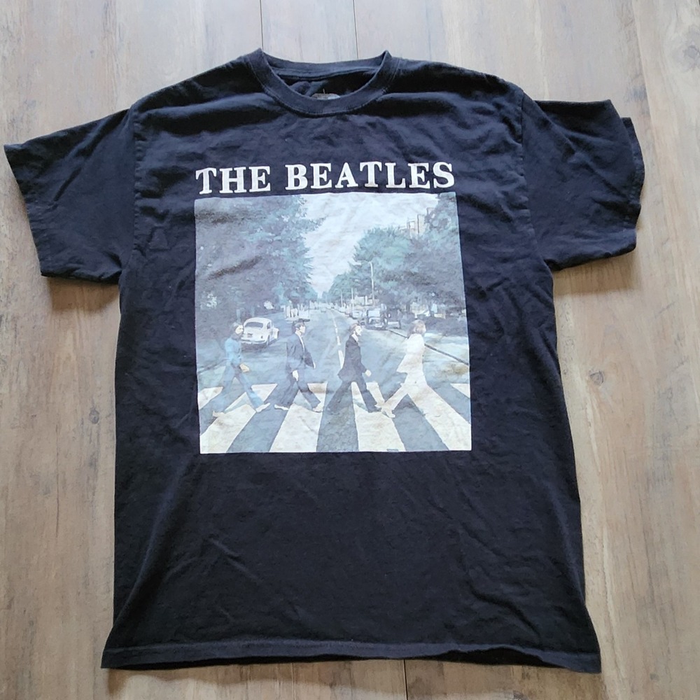 The Beatles Music Black Novelty Short Sleeve T-shirt Size Men S